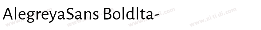 AlegreyaSans Boldlta字体转换
